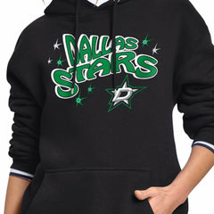 Dallas Stars Starter Women's Fireworks Fleece Hoodie Black