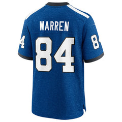 Tyler Warren Indianapolis Colts Alternate 2 Indiana Nights Game Jersey - Heather Royal