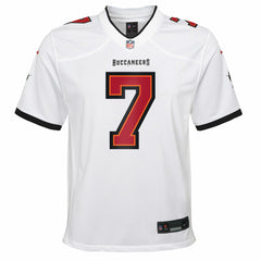 Bucky Irving Tampa Bay Buccaneers Youth White Game Jersey - White