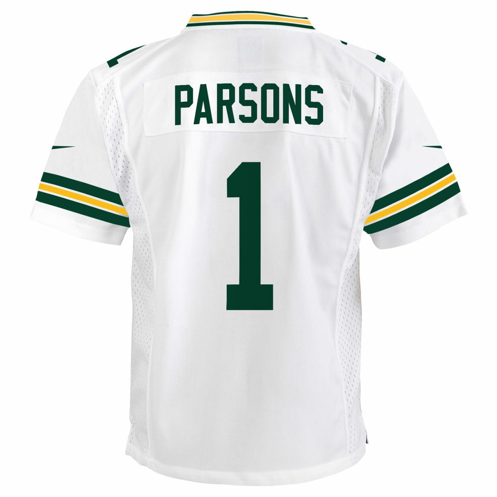 Micah Parsons Green Bay Packers Youth White Game Jersey - White