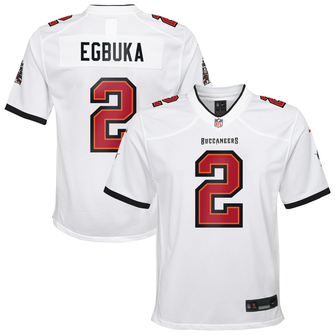Emeka Egbuka Tampa Bay Buccaneers Youth White Game Jersey - White