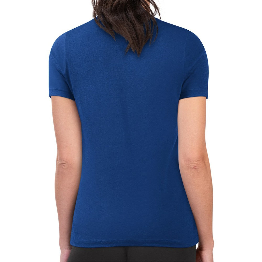 St. Louis Blues G-III 4Her by Carl Banks Women's Super-Slim Lightweight Pinstripe Circle Graphic T-Shirt Royal