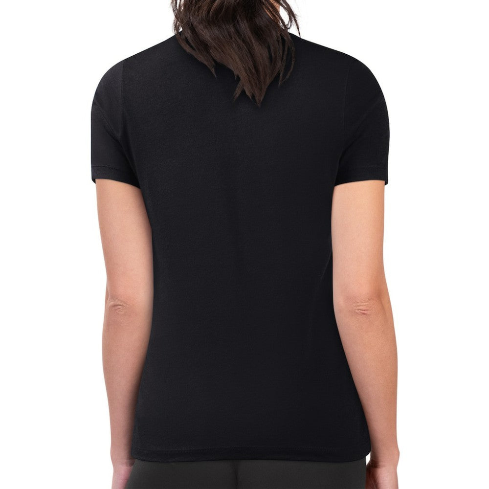 Anaheim Ducks G-III 4Her by Carl Banks Women's Super-Slim Lightweight Pinstripe Circle Graphic T-Shirt Black