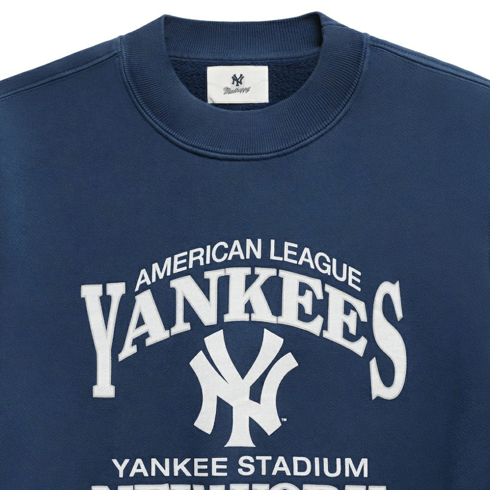 New York Yankees Madhappy Unisex High Rib Sweatshirt Blue