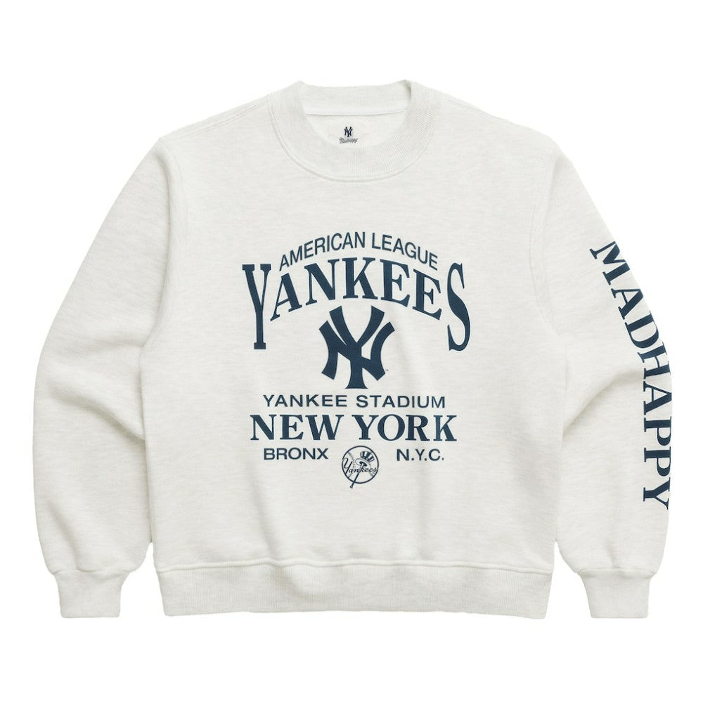 New York Yankees Madhappy Unisex High Rib Sweatshirt Heather Gray