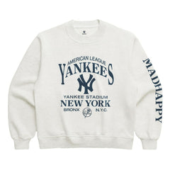 New York Yankees Madhappy Unisex High Rib Sweatshirt Heather Gray