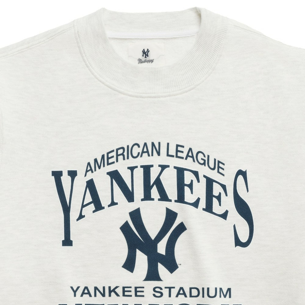 New York Yankees Madhappy Unisex High Rib Sweatshirt Heather Gray