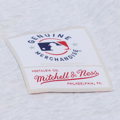 Philadelphia Phillies Women's Script Cropped Boxy T-Shirt Heather Gray | Mitchell & Ness