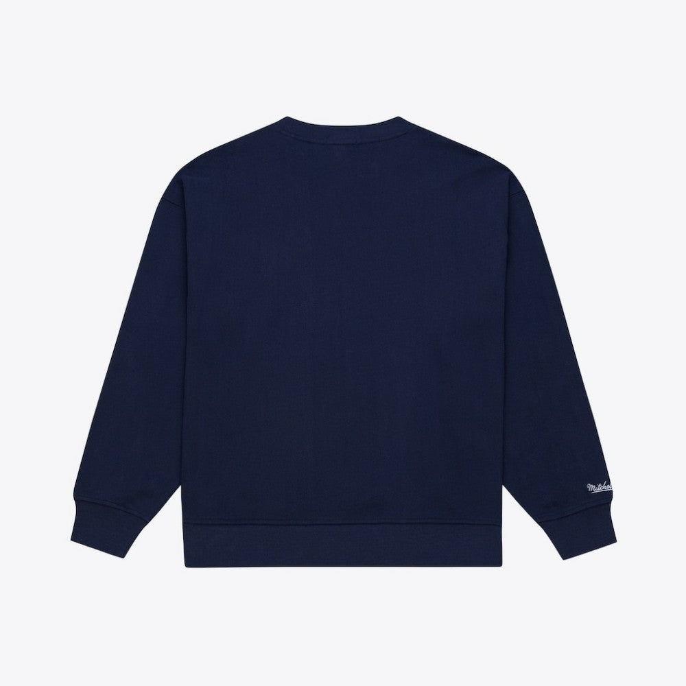 Atlanta Braves Women's Script Sweatshirt Navy | Mitchell & Ness