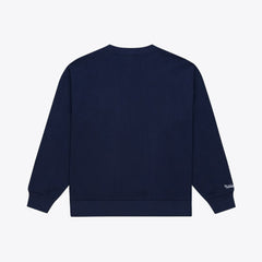 Atlanta Braves Women's Script Sweatshirt Navy | Mitchell & Ness