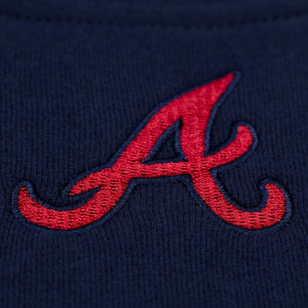 Atlanta Braves Women's Script Sweatshirt Navy | Mitchell & Ness