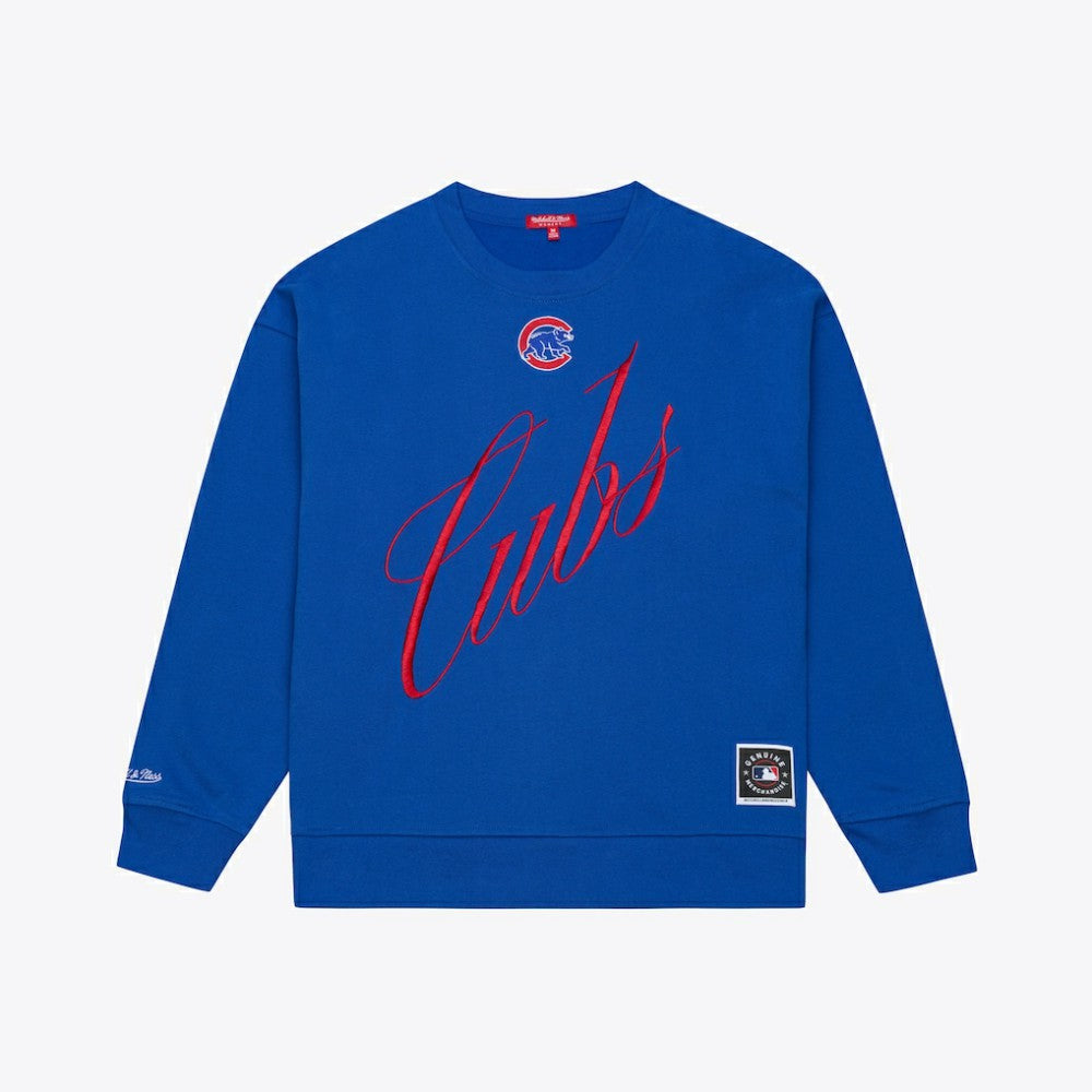 Chicago Cubs Women's Script Sweatshirt Royal | Mitchell & Ness