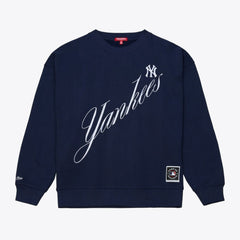 New York Yankees Women's Script Sweatshirt Navy | Mitchell & Ness
