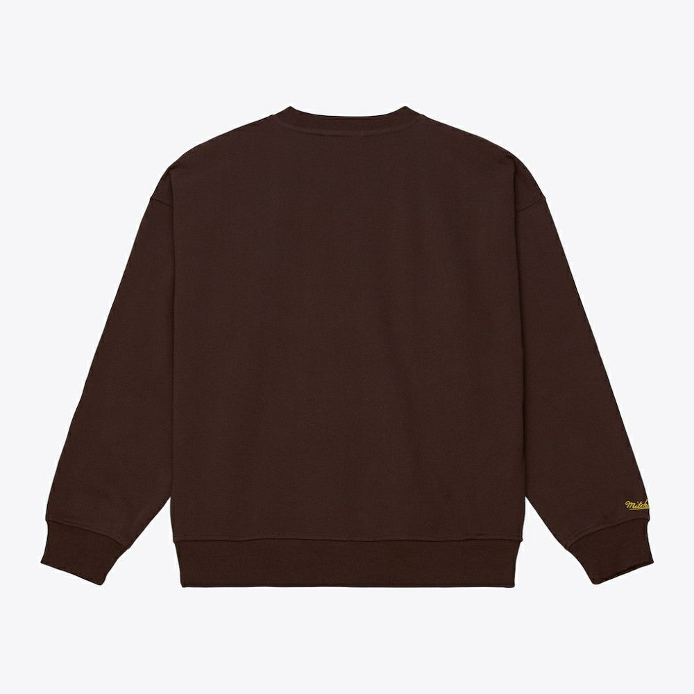 San Diego Padres Women's Script Sweatshirt Brown | Mitchell & Ness