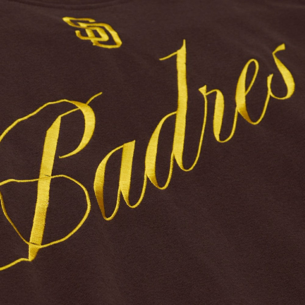 San Diego Padres Women's Script Sweatshirt Brown | Mitchell & Ness
