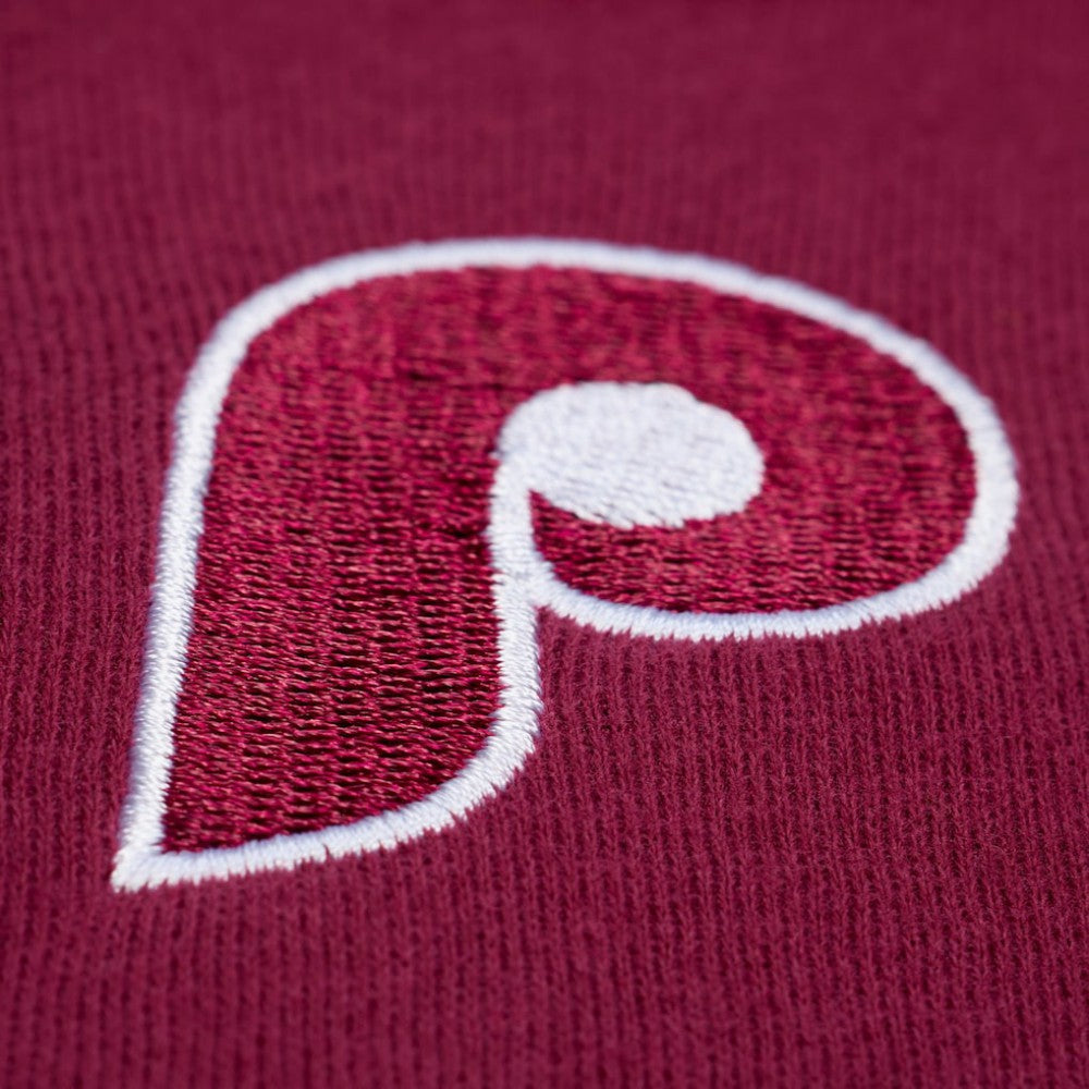Philadelphia Phillies Women's Script Sweatshirt Burgundy | Mitchell & Ness