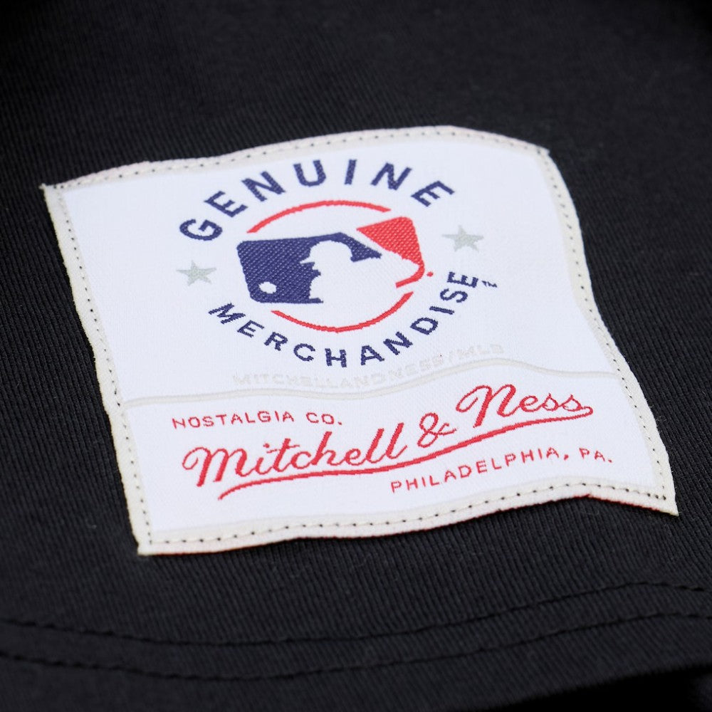San Francisco Giants Women's Pep Rally Cropped Boxy T-Shirt Black | Mitchell & Ness