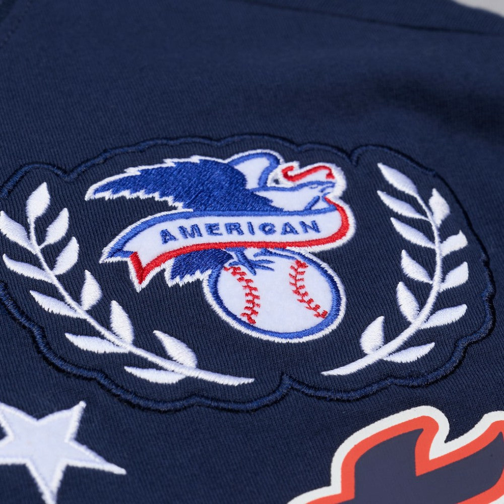 Detroit Tigers Women's Pep Rally Cropped Boxy T-Shirt Navy | Mitchell & Ness