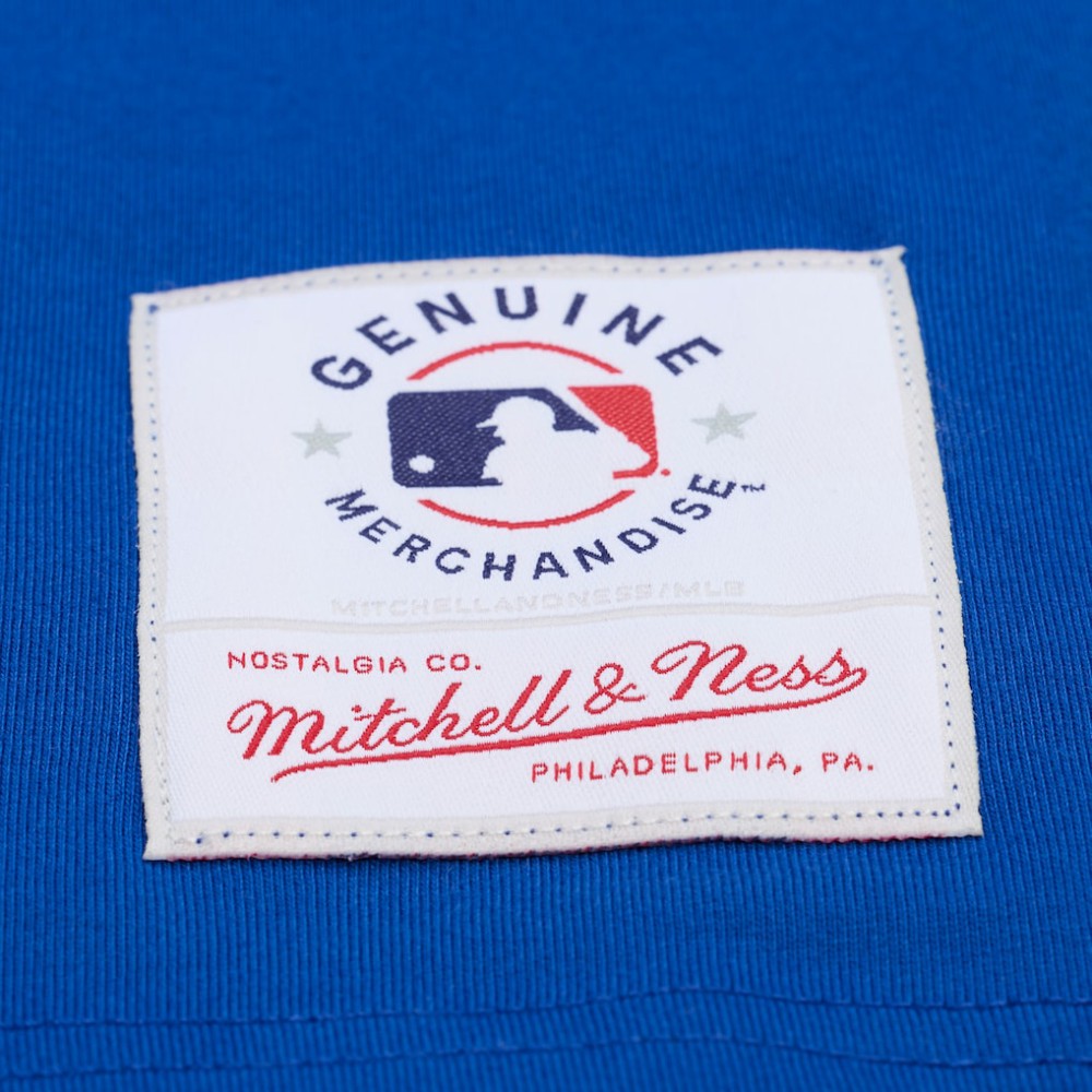 Philadelphia Phillies Women's Pep Rally Cropped Boxy T-Shirt Royal | Mitchell & Ness