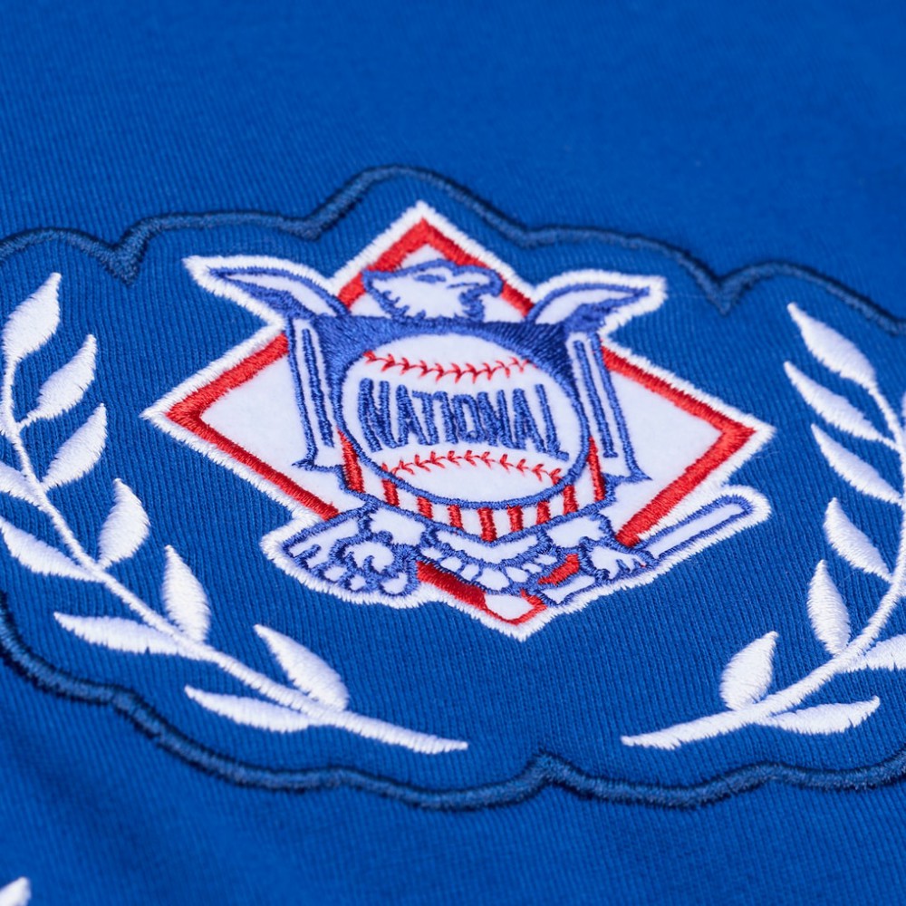 Philadelphia Phillies Women's Pep Rally Cropped Boxy T-Shirt Royal | Mitchell & Ness