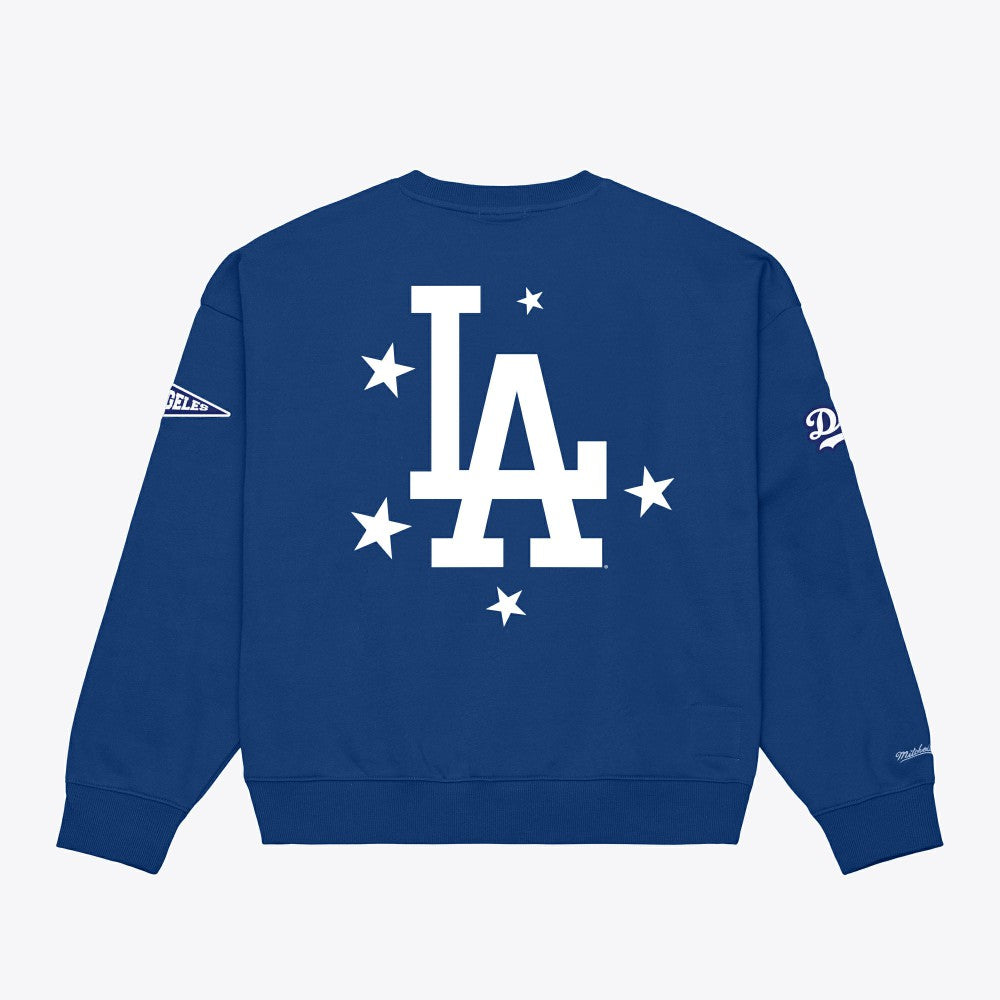 Los Angeles Dodgers Women's Pep Rally Sweatshirt Royal | Mitchell & Ness