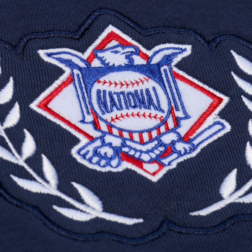 Atlanta Braves Women's Pep Rally Sweatshirt Navy | Mitchell & Ness