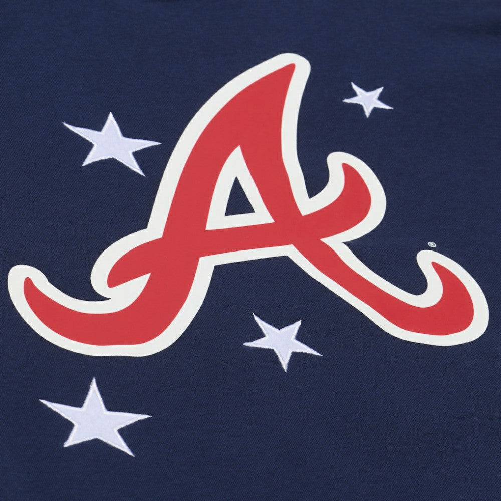 Atlanta Braves Women's Pep Rally Sweatshirt Navy | Mitchell & Ness
