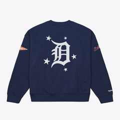Detroit Tigers Women's Pep Rally Sweatshirt Navy | Mitchell & Ness