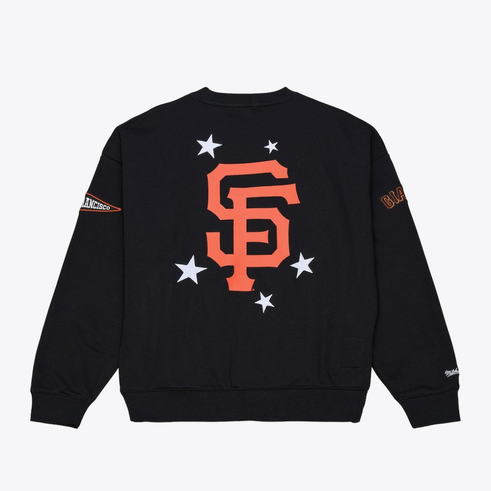 San Francisco Giants Women's Pep Rally Sweatshirt Black | Mitchell & Ness