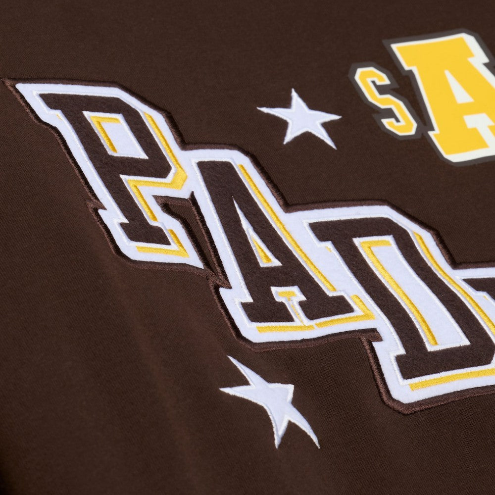 San Diego Padres Women's Pep Rally Sweatshirt Brown | Mitchell & Ness