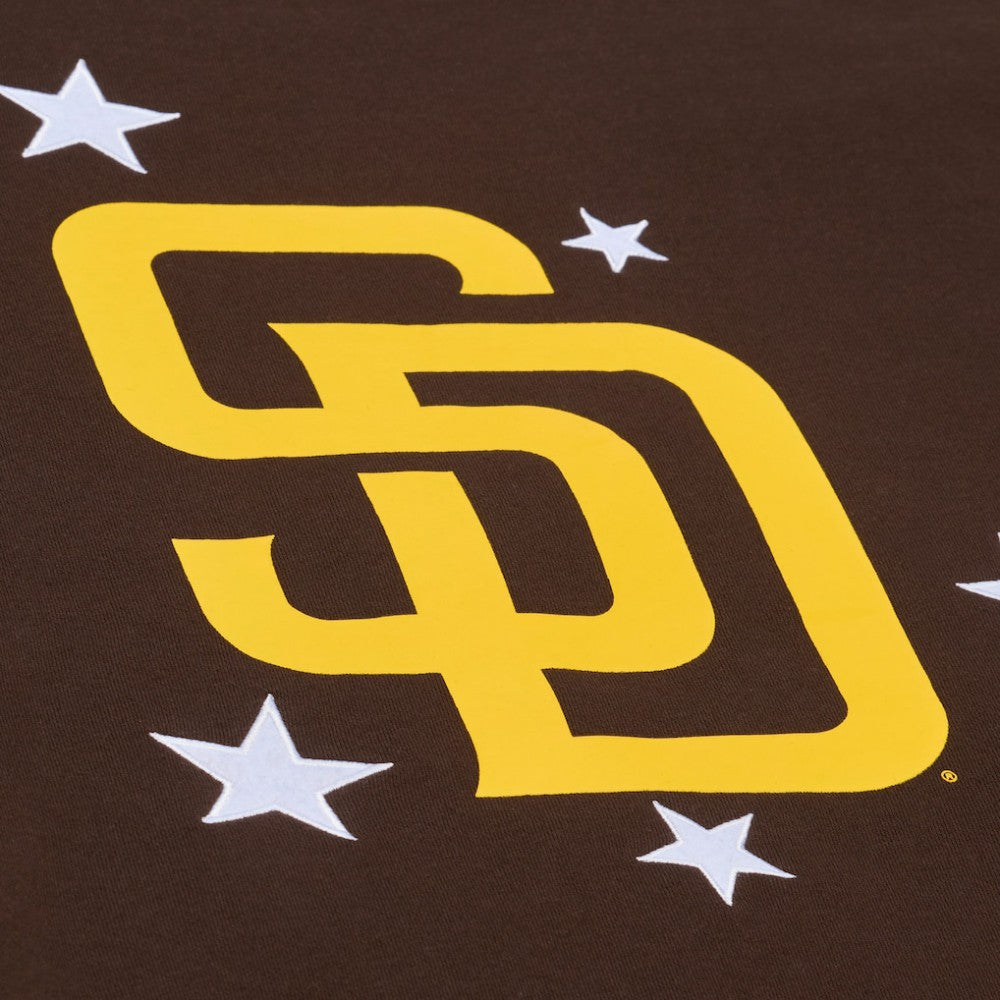 San Diego Padres Women's Pep Rally Sweatshirt Brown | Mitchell & Ness