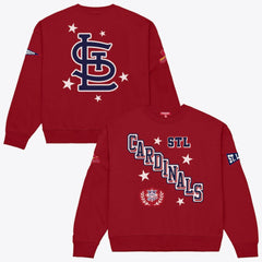 St. Louis Cardinals Women's Pep Rally Sweatshirt Red | Mitchell & Ness