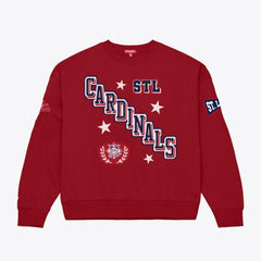 St. Louis Cardinals Women's Pep Rally Sweatshirt Red | Mitchell & Ness