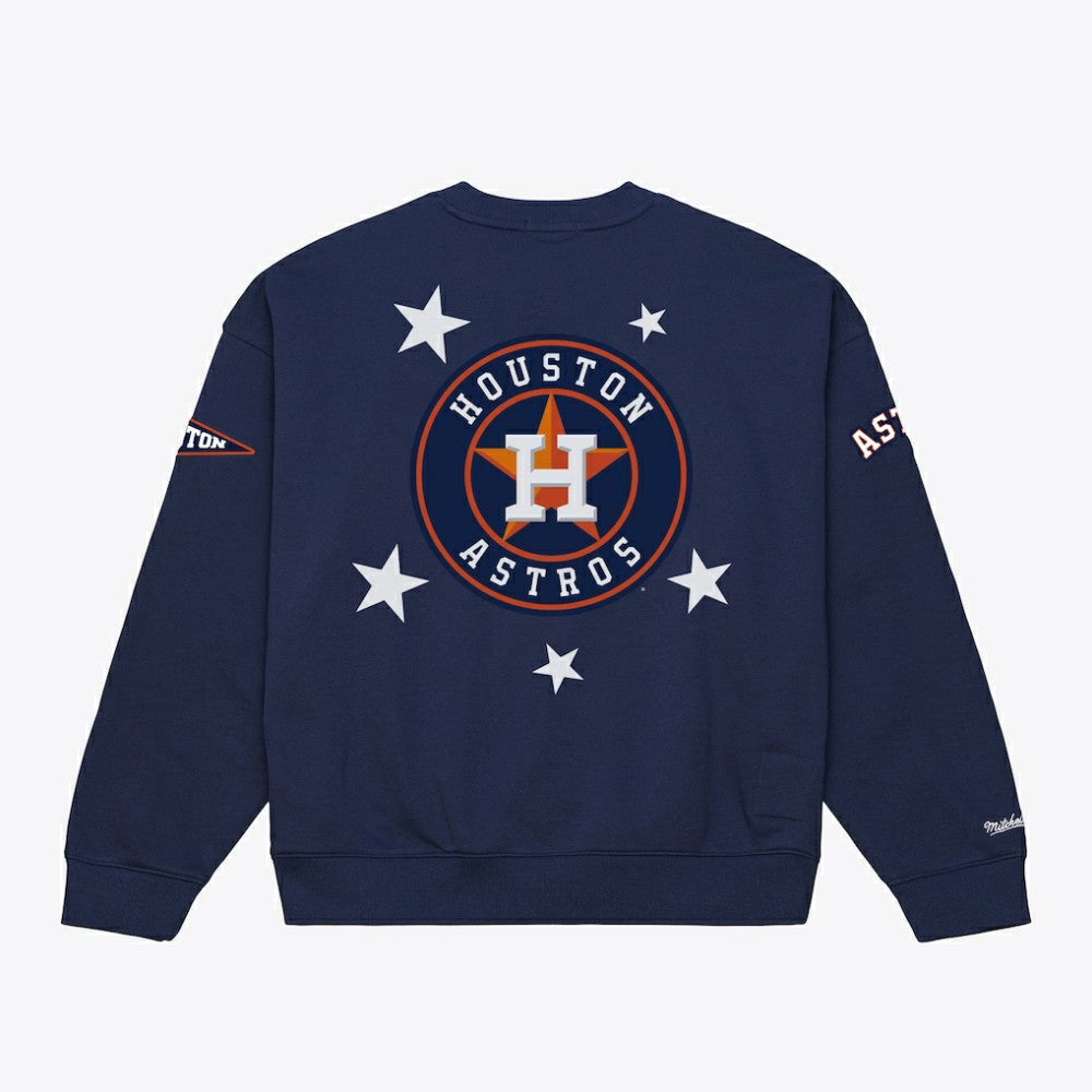 Houston Astros Women's Pep Rally Sweatshirt Navy | Mitchell & Ness