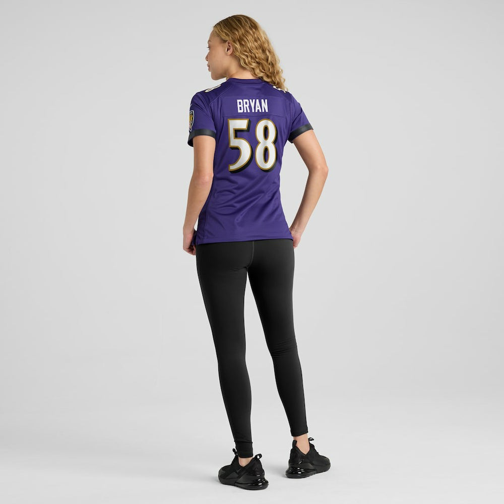 Taven Bryan Baltimore Ravens Women's Team Game Jersey - Purple