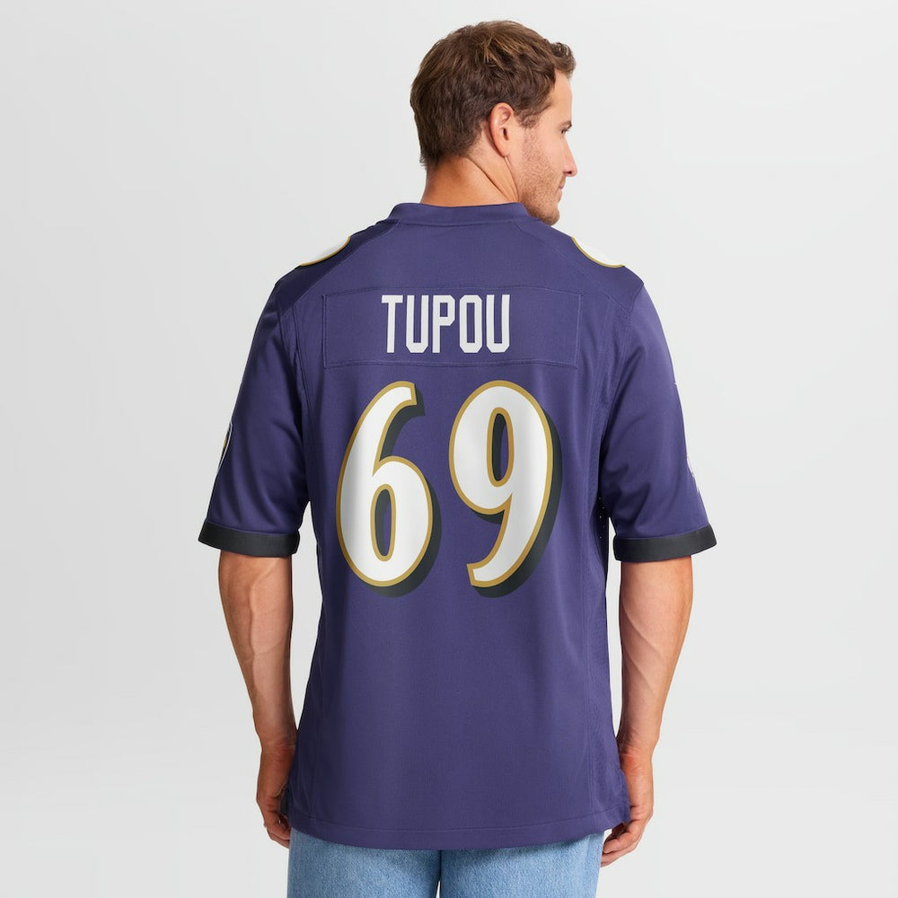 Josh Tupou Baltimore Ravens Team Game Jersey - Purple