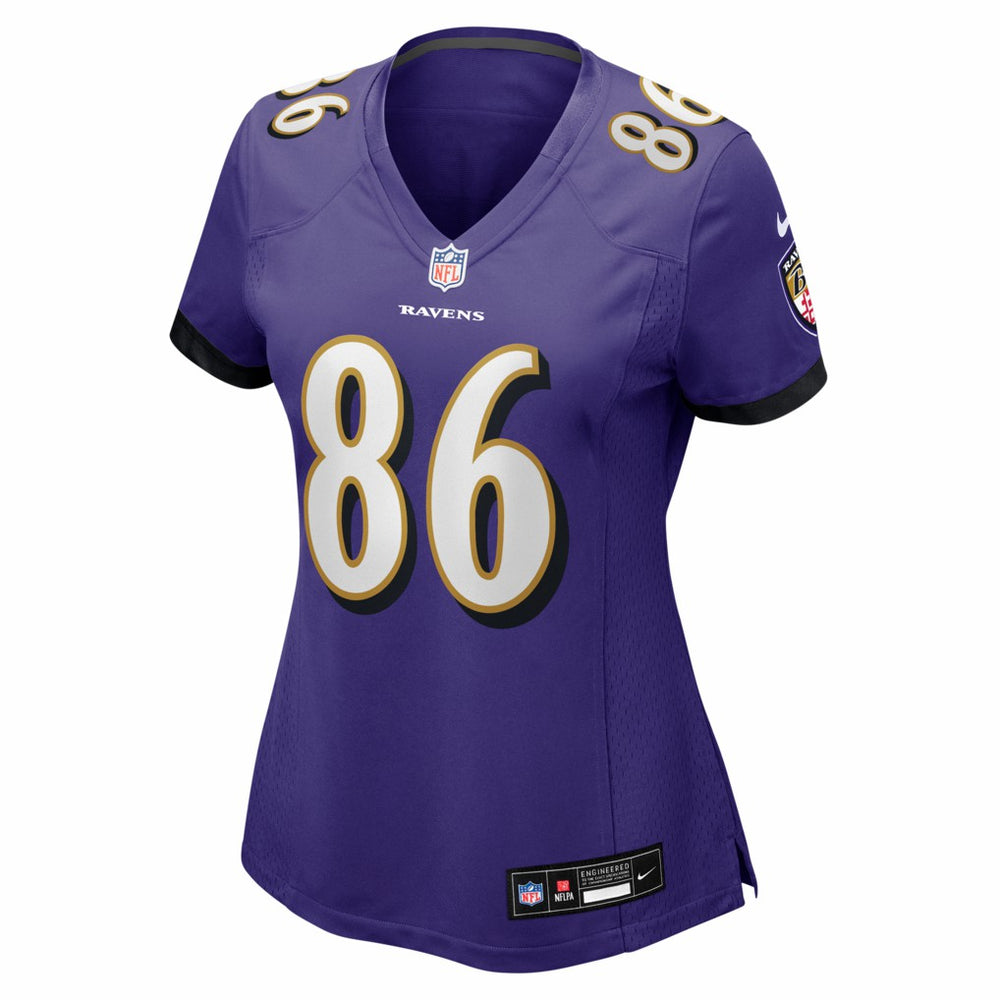 Cornelius Johnson Baltimore Ravens Women's Team Game Jersey - Purple