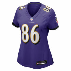Cornelius Johnson Baltimore Ravens Women's Team Game Jersey - Purple