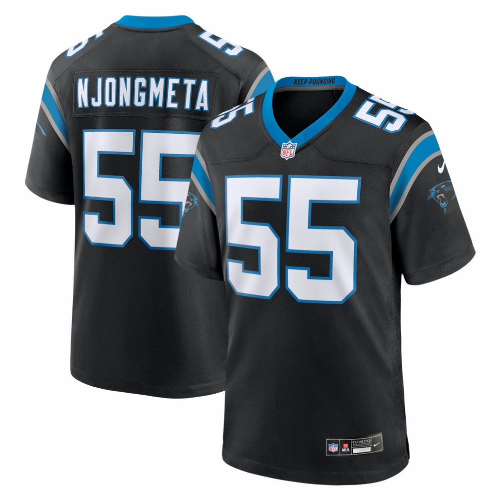 Maema Njongmeta Carolina Panthers Team Game Jersey - Black