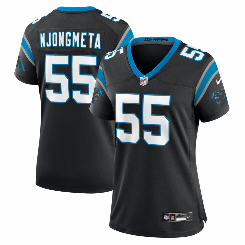 Maema Njongmeta Carolina Panthers Women's Team Game Jersey - Black