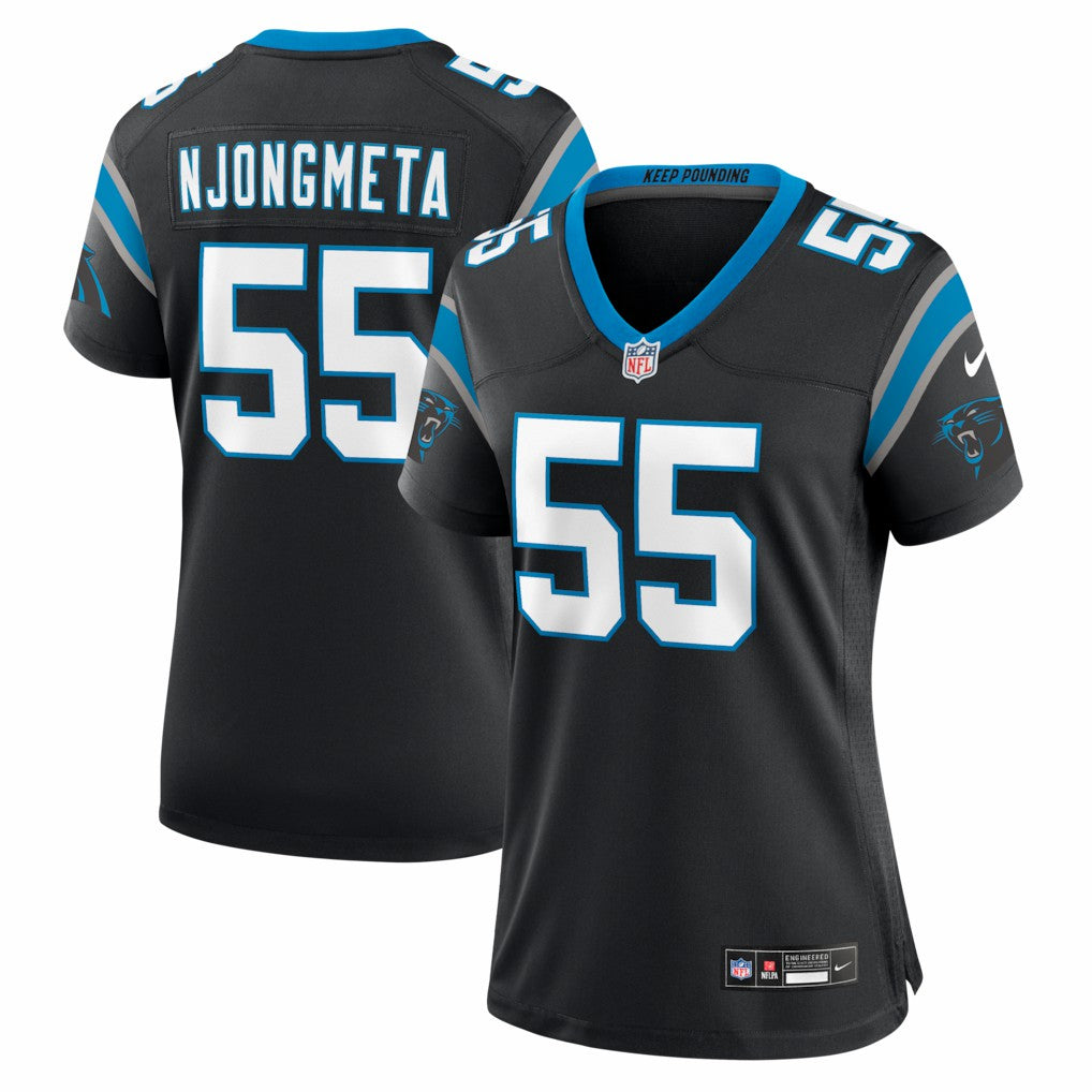 Maema Njongmeta Carolina Panthers Women's Team Game Jersey - Black
