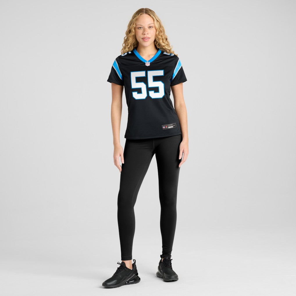 Maema Njongmeta Carolina Panthers Women's Team Game Jersey - Black