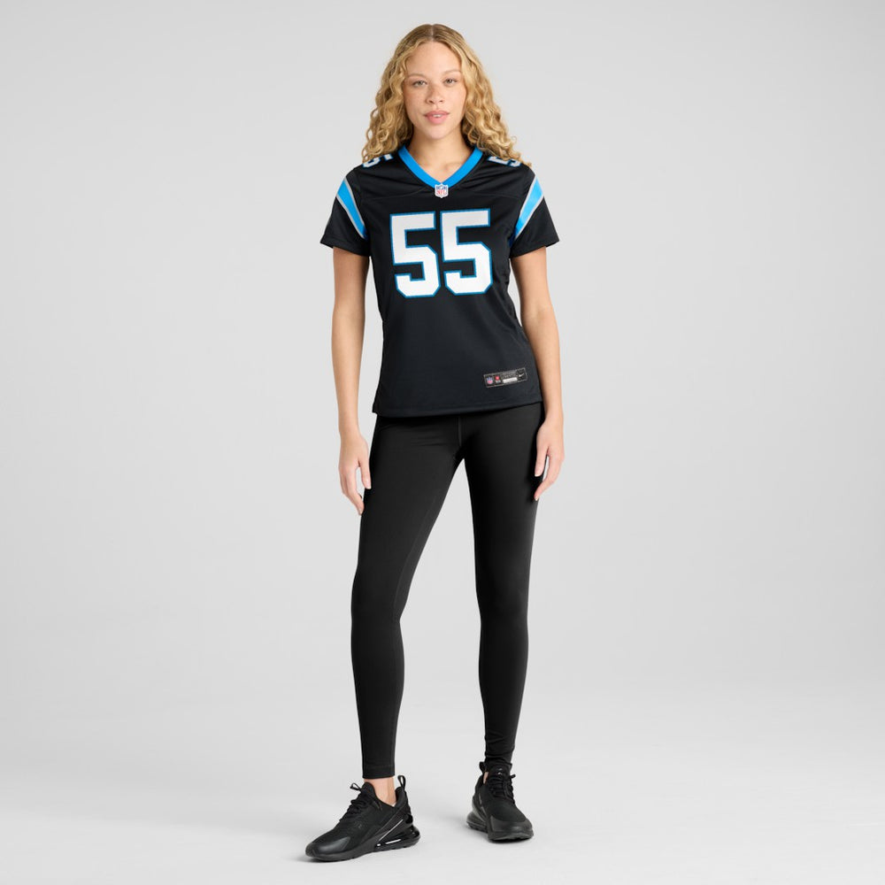 Maema Njongmeta Carolina Panthers Women's Team Game Jersey - Black