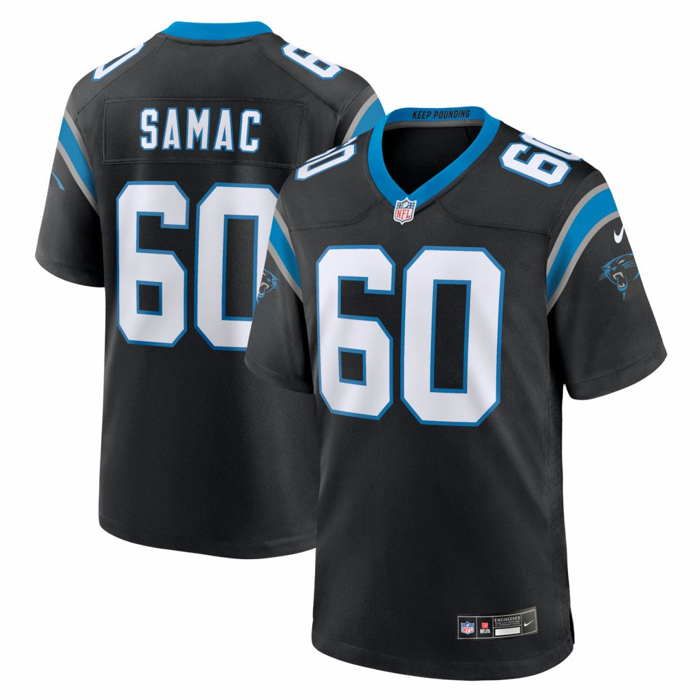 Nick Samac Carolina Panthers Team Game Jersey - Black