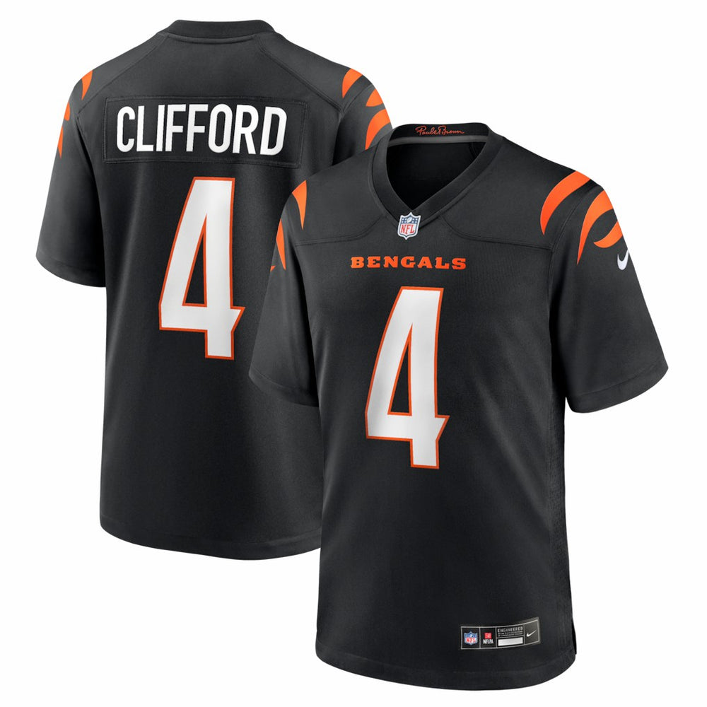 Sean Clifford Cincinnati Bengals Team Game Jersey - Black