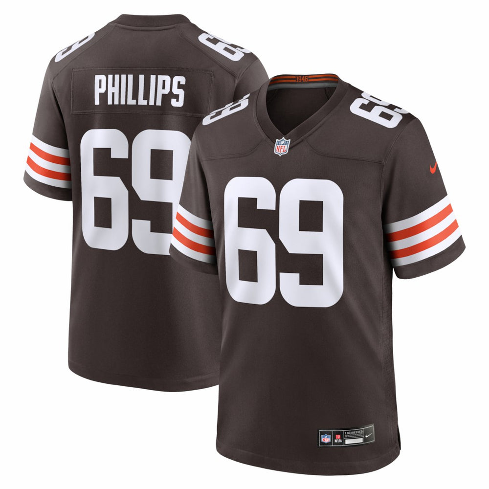 Tyre Phillips Cleveland Browns Team Game Jersey - Brown