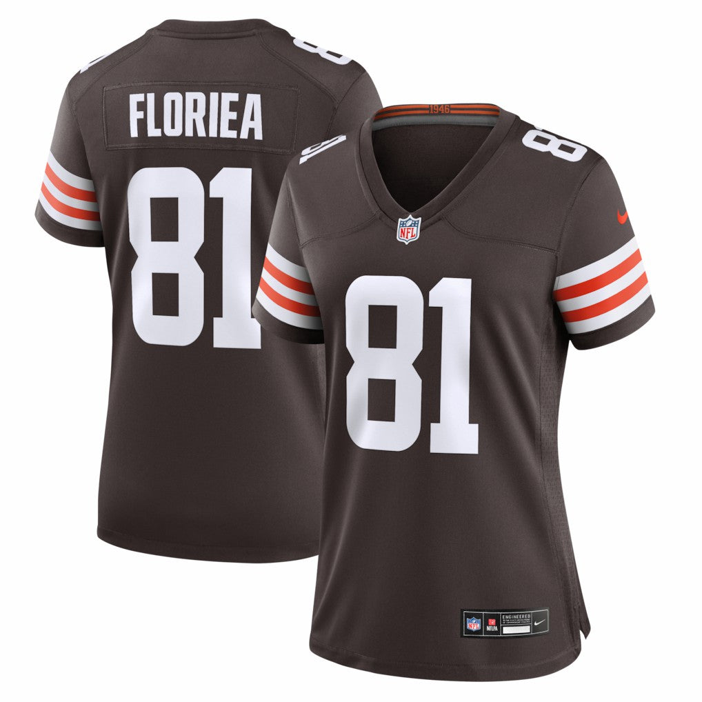 Luke Floriea Cleveland Browns Women's Team Game Jersey - Brown