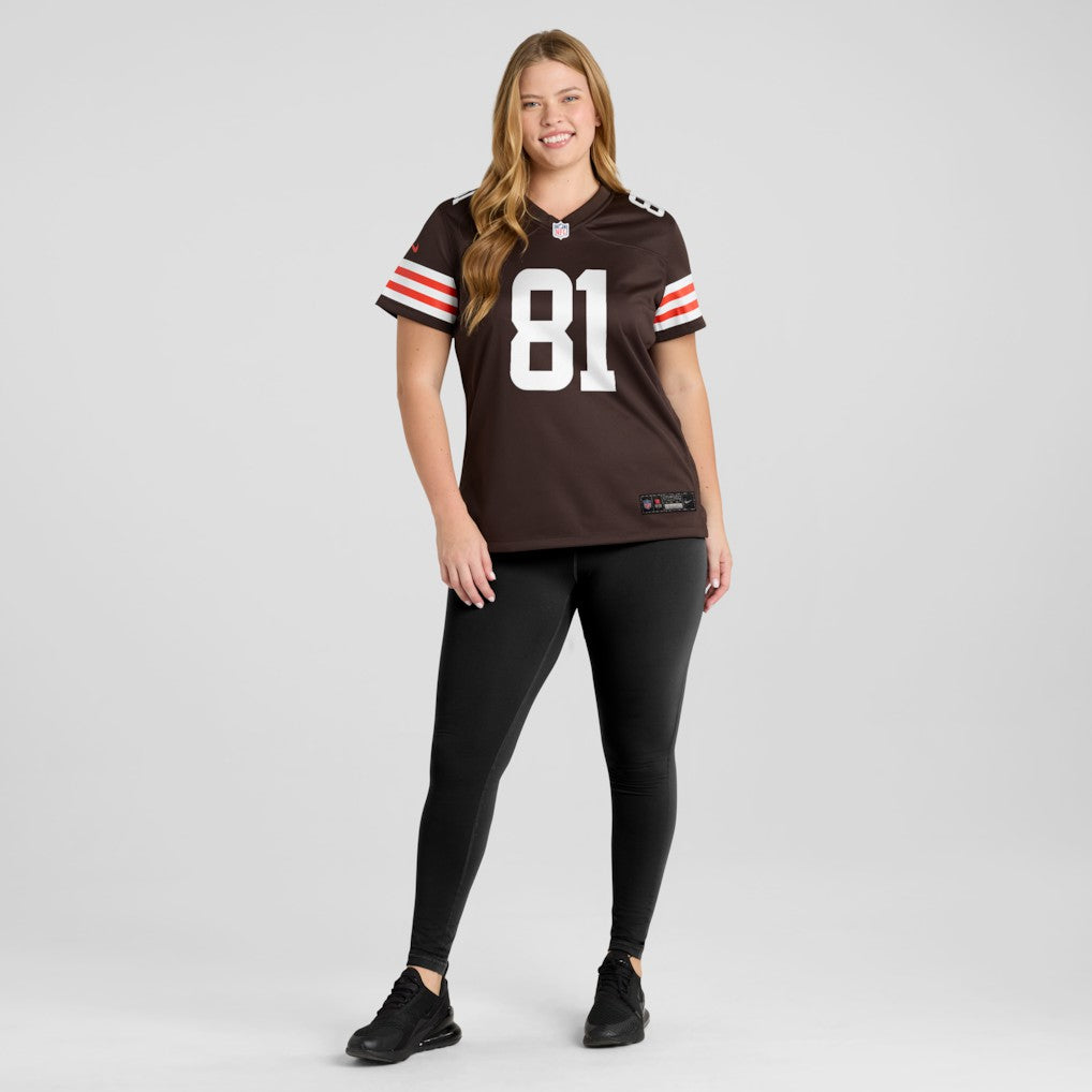 Luke Floriea Cleveland Browns Women's Team Game Jersey - Brown