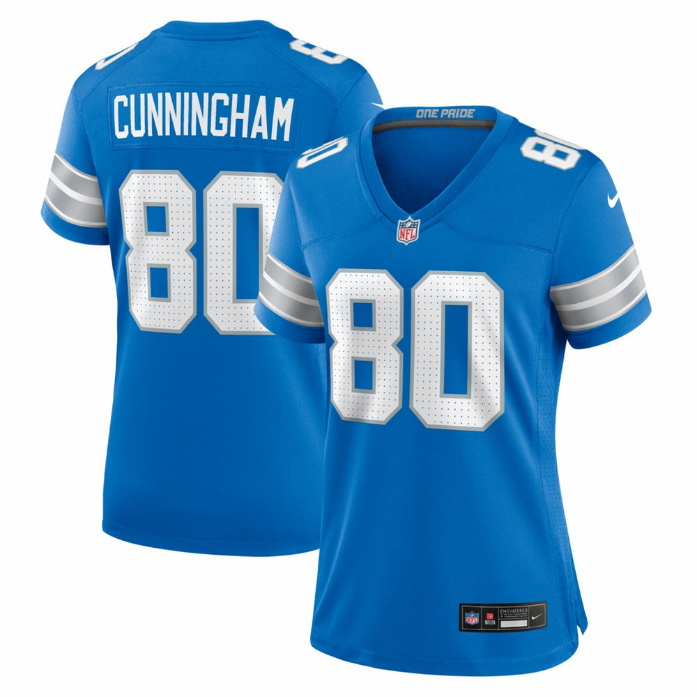 Malik Cunningham Detroit Lions Women's Team Game Jersey - Blue