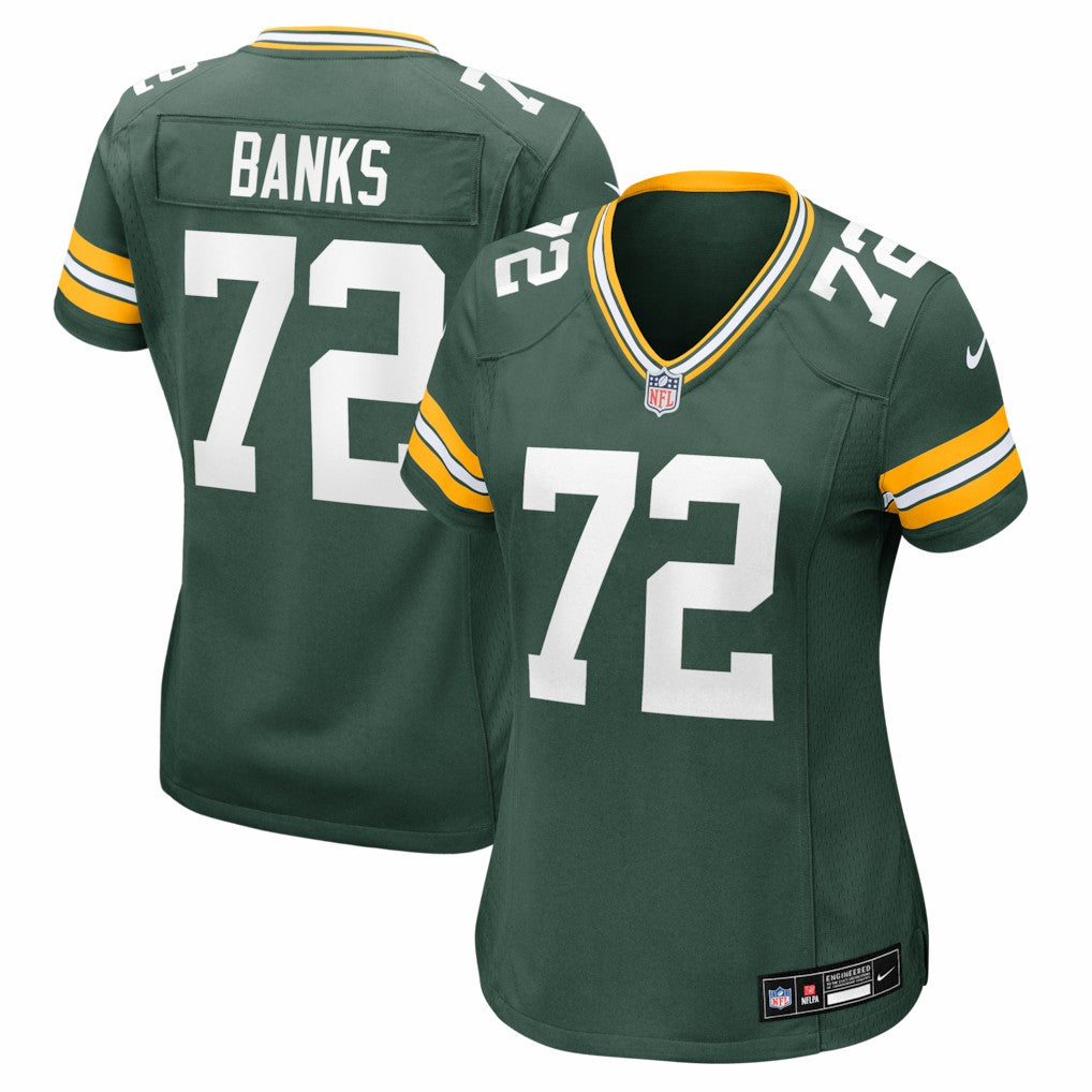 Brant Banks Green Bay Packers Women's Team Game Jersey - Green